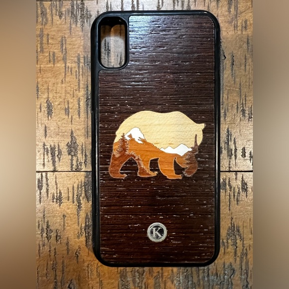 Hand-Carved Wooden iPhone X Case - Picture 2 of 6